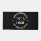 Custom Business Logo Text Branded Desk Mat Example (Recto)