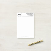 Custom Business Logo Text Company Post it Notes (Op bureau)