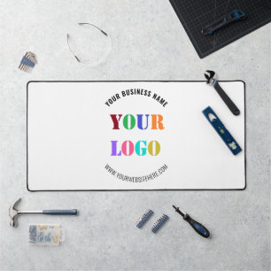 Custom Business Logo Text Desk Mat Kies Kleuren