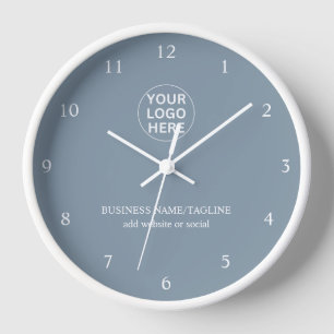 Custom Business Logo & Text l Dusty Blue Branded