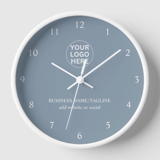 Custom Business Logo & Text l Dusty Blue Branded (Voorkant)