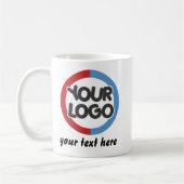 Custom Business Logo Text Mug for Businesses Gift (Gauche)