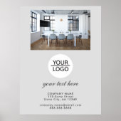 Custom Business Logo & Text Office Poster (Voorkant)