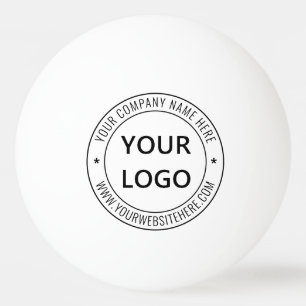Custom Business Logo Text Ping Pong Ball voorbeeld