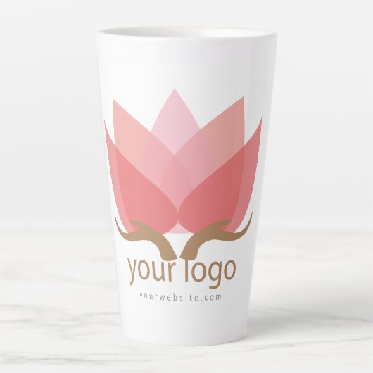 Custom Business Logo Upload ID621 Latte Mok (Voorkant)