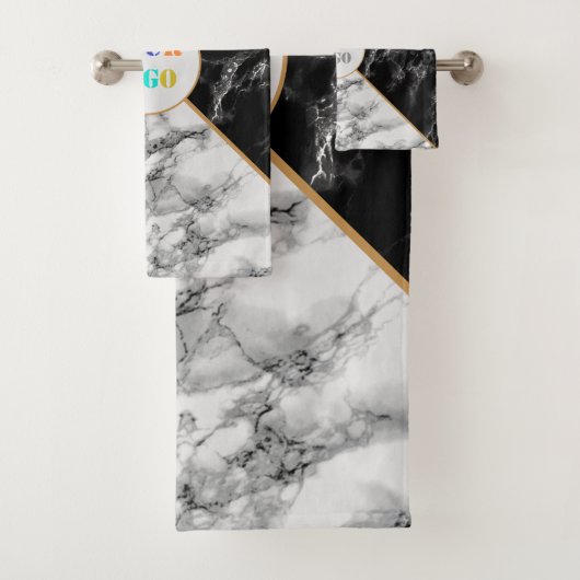 Custom Business Logo Uw bedrijf badhanddoek set Bad Handdoek (Insitu)