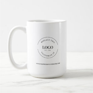 Custom Business logo website geen minima Koffiemok