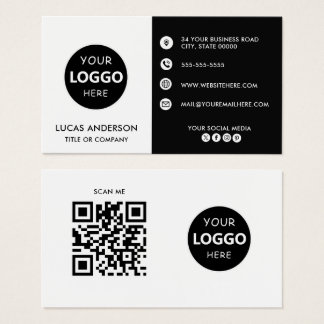 Custom business logo website social media visitekaartje