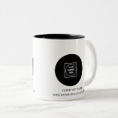 Custom Business Logo Website Two Tone Mug (Devant droit)