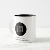Custom Business Logo Website Two Tone Mug (Devant gauche)