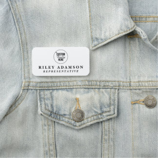 Custom Business Logo White Medewerker Magnetisch Naamplaatje