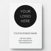 Custom Business Logo wit minimalistisch modern Fotoplaat (voorkant)