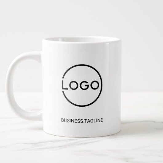 Custom Business Logo with Custom Text Coffee Mug (Gauche)