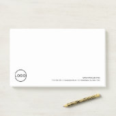 Custom Business Logo with Custom Text Post-it® Notes (Op bureau)