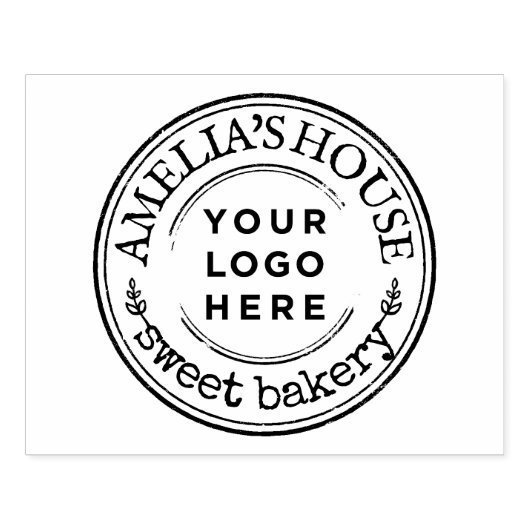 Custom Business Logo Zelfgemaakte Rustiek Rubberstempel (Afrduk)