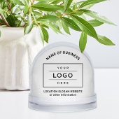 Custom Business Name and Logo White Branded Sneeuwbol