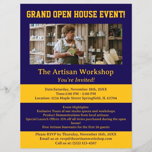 Custom Business Open House Flyer (Voorkant)