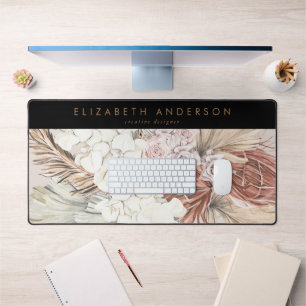 Custom Business Pampas GrassPremium Zwart Kantoor Bureaumat