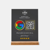 Custom Business Review Sign with QR Code & Logo (Recto)