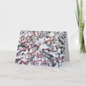 Custom Business Snow Branches Berries Holiday Kaart (Voorkant)