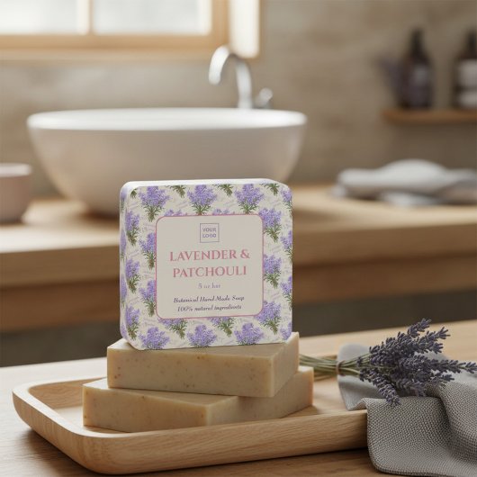 Custom Business Sticker for Handmade Lavender Soap