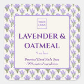 Custom Business Sticker voor handgemaakte lavendel (Voorkant)