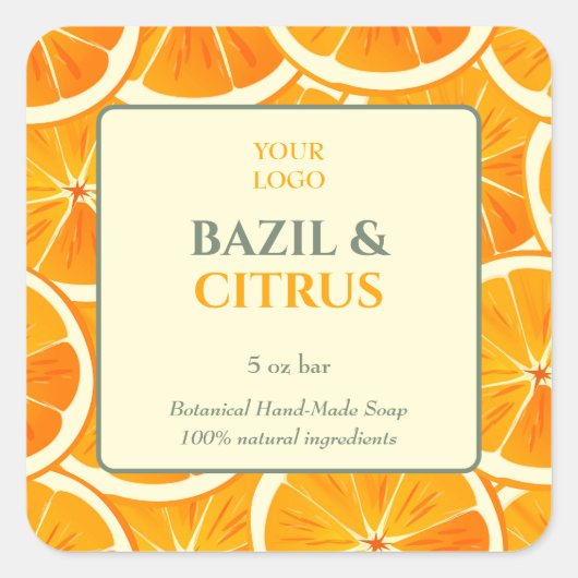 Custom Business Sticker voor handgemaakte zeep (Voorkant)