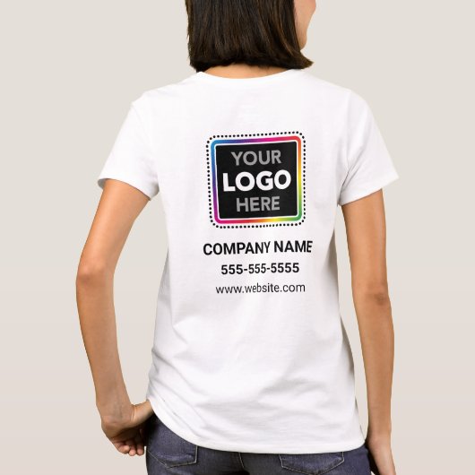 Custom Business T-Shirt with Front and Back Logo (Dos)
