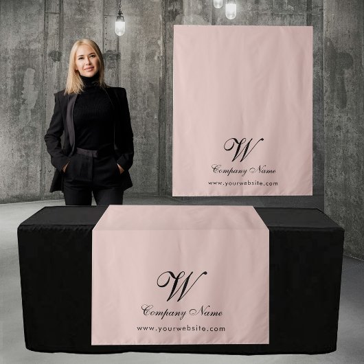 Custom Business Table Runner Banner Elegant Script Wandkleed