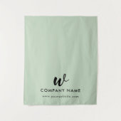 Custom Business Table Runner Banner Script Groen Wandkleed (Voorkant)
