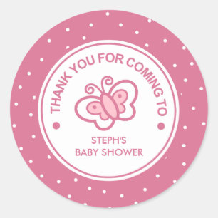 Custom Butterfly Baby Meisje Douche Sticker