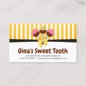 Custom Cake Pop Bakkerij met QR Code Visitekaartje (Voorkant)