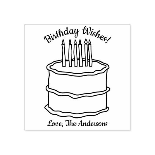 Custom Cake Speciale Wensen Rubberstempel (Afrduk)