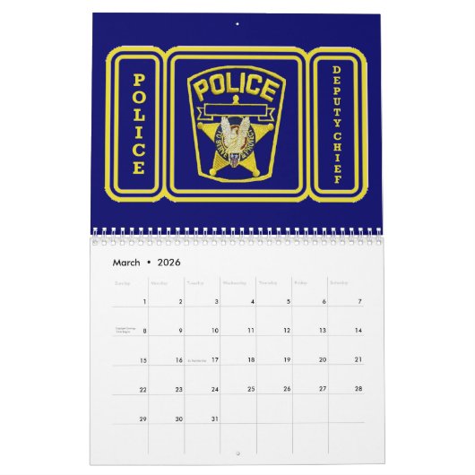 Custom Calendar voor politie en Sheriff Kalender (Mar 2026)