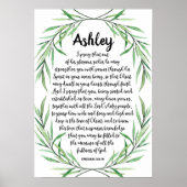 Custom Calligraphy Prayer Poster, Eph. 3:16-19 Poster (Voorkant)