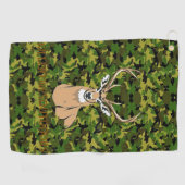 Custom camo deer golf towel golfhanddoek (Horizontaal)