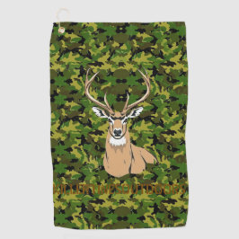 Custom camo deer golf towel golfhanddoek