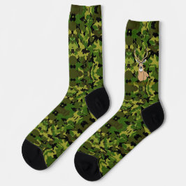 Custom camo whitetail crew socks sokken