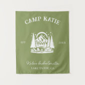 Custom Camp Bachelorette Party Camping Bruids Wandkleed (Voorkant)
