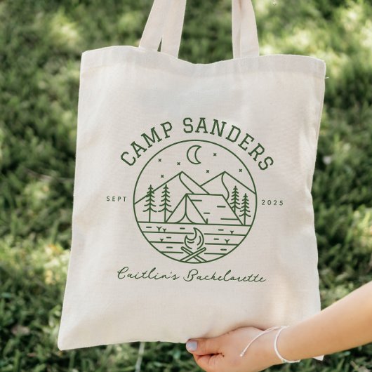 Custom Camp Bachelorette Trucker Hoed Tote Bag