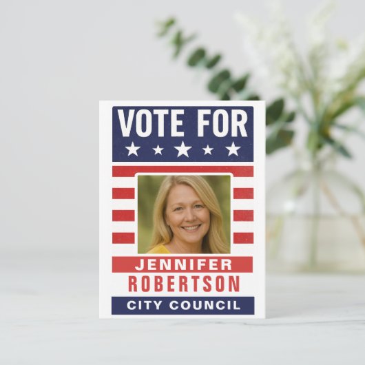 Custom Campaign Election Briefkaart (Staand voorkant)