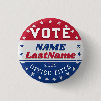 Custom Campaign Template for Elections Ronde Button 3,2 Cm