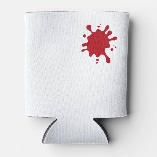 Custom Can Cooler – Red Splash Design (Voorkant)