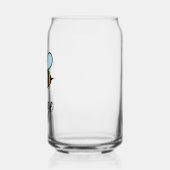 Custom can glass with happy honey bee design (Gauche)