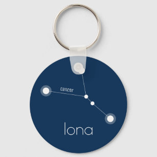 CUSTOM Cancer Zodiac Constellation Sleutelhanger