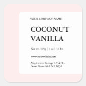 Custom Candle Label Minimalist Candle for business (Voorkant)