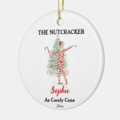 Custom Candy Cane Nutcracker Photo Christmas Keramisch Ornament (Links)