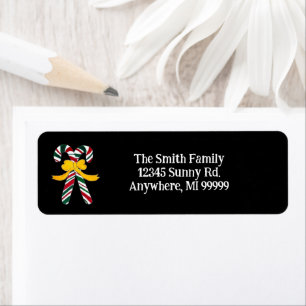 CUSTOM Candy Cane retour adres label