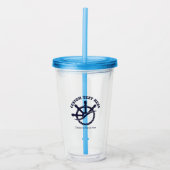 Custom Captain Boat Nautical Gift Acryl Drinkbeker (Voorkant)