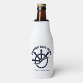 Custom Captain Boat Nautical Gift Flesjeskoeler (Fles Voorkant)